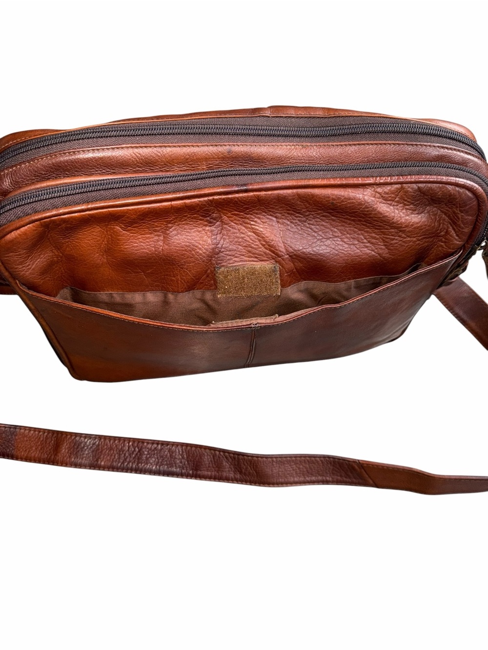 Frye Vintage Work Bag Leather Crossbody Messenger Bag - Picture 7 of 10